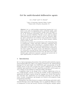 Go! for multi-threaded deliberative agents