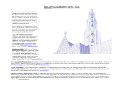 SFX Guide to Parish Mnistries - St. Francis Xavier Catholic