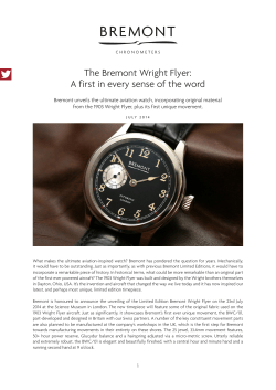 The Bremont Wright Flyer: A first in every sense of the word