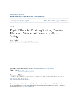 Physical Therapists Providing Smoking Cessation Education