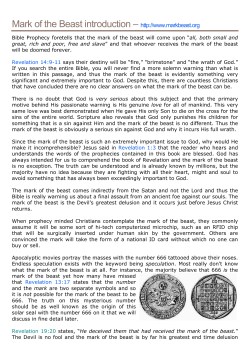 Mark of the Beast introduction &ndash; http://www.markbeast.org