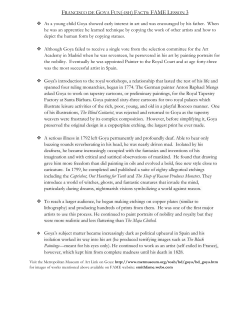 Francisco de Goya Fun Facts