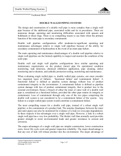 DOUBLE WALLED PIPING SYSTEMS