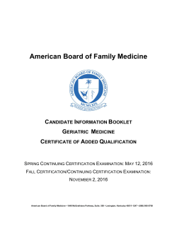 Geriatric Medicine