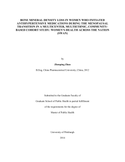 BONE MINERAL DENSITY LOSS IN WOMEN WHO INITIATED