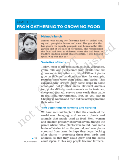 from gathering to growing food