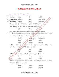 degrees of comparison