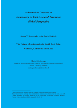 The Future of Autocracies in South East Asia