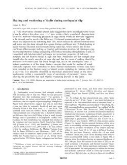 Heating and weakening of faults during earthquake slip