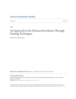 An Approach to the Mexican Revolution Through Naming Techniques