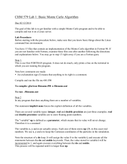 CHM 579 Lab 1: Basic Monte Carlo Algorithm