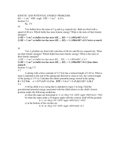 KINETIC AND POTENTIAL ENERGY PROBLEMS
