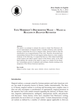 Toni Morrison`s Discredited Magic &ndash; Magical Realism in Beloved