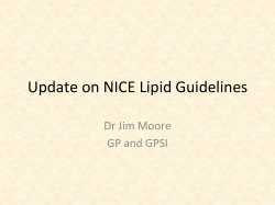 28.1.15 Update on NICE Lipid Guidelines