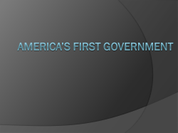 America`s First Government
