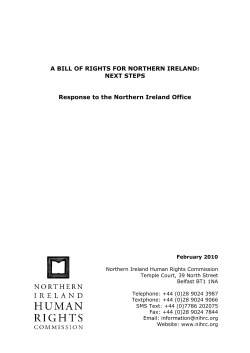Response to NIO on a Bill of Rights for Northern Ireland (February