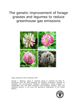 The genetic improvement of forage grasses and legumes to reduce