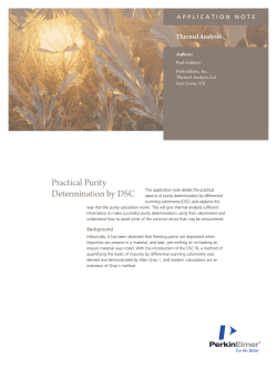 Practical Purity Determination by DSC
