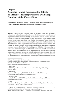 Assessing Habitat Fragmentation Effects on Primates: The