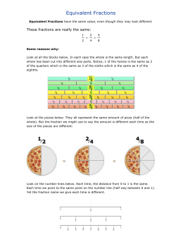 Equivalent Fractions