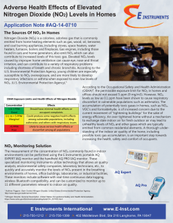 Adverse Health Effects of Elevated Nitrogen Dioxide