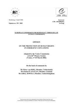 on the protection of human rights in emergency situations