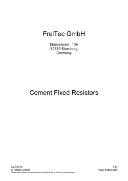 FrelTec GmbH Cement Fixed Resistors