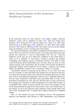 Main Characteristics of the American Healthcare System