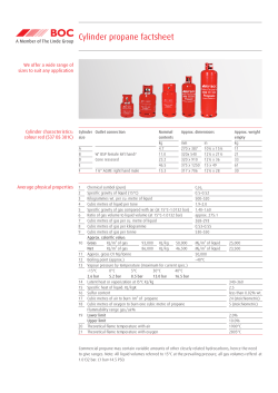 Cylinder propane factsheet