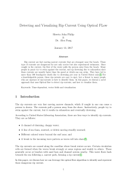 Detecting and Visualizing Rip Current Using Optical FLow