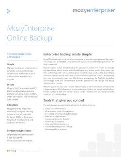 MozyEnterprise Online Backup