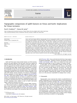 Topographic comparisons of uplift features on Venus and Earth