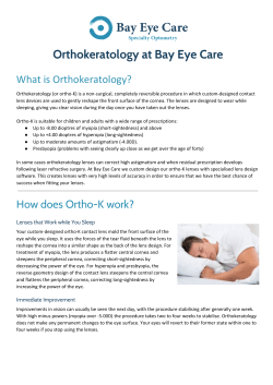 comprehensive document about orthokeratology