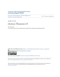 - eScholarship@UMMS