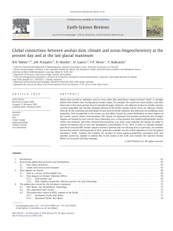Global connections between aeolian dust, climate and ocean