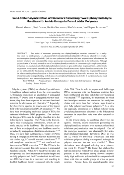 Solid-State Polymerization of Monomers Possessing Two
