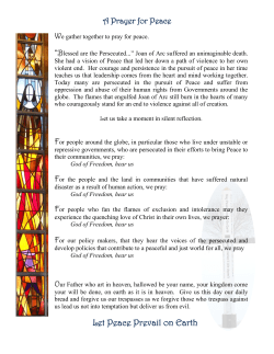 Let Peace Prevail on Earth