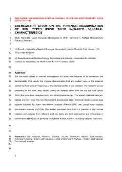 CHEMOMETRIC STUDY ON THE FORENSIC DISCRIMINATION OF