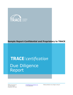 Trace certification