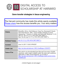 Gene transfer strategies in tissue engineering