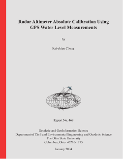 Radar Altimeter Absolute Calibration Using GPS