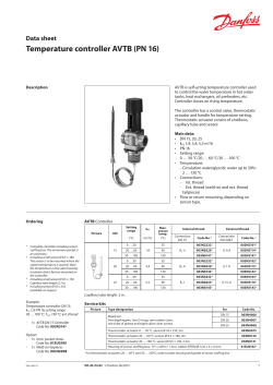 Temperature controller AVTB (PN 16)