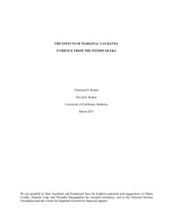 THE EFFECTS OF MARGINAL TAX RATES
