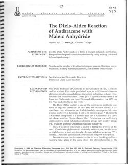 The Diels-Alder Reaction of Anthracene with Maleic