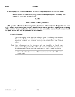 DBQ Automobile - White Plains Public Schools