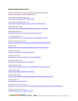 Suggested Maya Angelou Poems