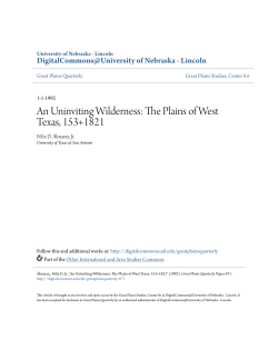 An Uninviting Wilderness: The Plains of West Texas, 153+1821