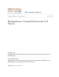 Bleeding Kansas: Contested Liberty in the Civil War Era