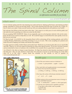 Newsletter - Spring 2010 - p1 - Access Chiropractic and Wellness