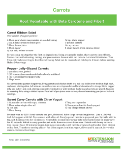 Carrots - University of Tennessee Extension